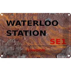 Blechschild 20x30 cm - Waterloo Station SE1