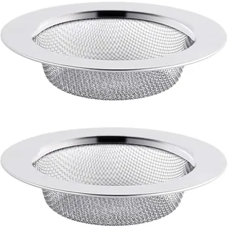 Abflusssieb Edelstahl Rostfrei 2er Set, 7.5CM Haarsieb Dusche, Waschbecken Sieb Abfluss Spüle, Abfluss-Sieb Sink Strainer für Küche