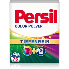 Persil Color Pulver Tiefenrein Waschmittel (75 Waschladungen), Colorwaschmittel für reine Wäsche und hygienische Frische für die Maschine, effektiv von 20 °C bis 60 °C