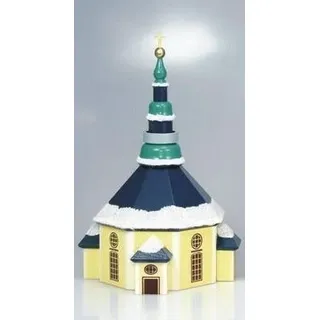 Seiffener Kirche 20 cm Bunt + Schnee Kapelle Tischschmuck Holz Deko Erzgebirge