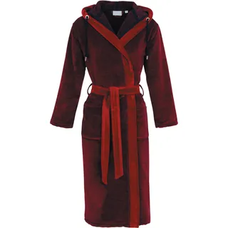 Damenbademantel CARL ROSS "571300" Gr. 32, bunt (deep rot, night blau), 32/34, Velours, Hausmäntel, Damenbademantel, Melange-Optik