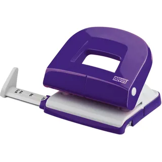 Novus Locher (16 Blatt Lochleistung, mit Anschlagschiene, für Büro und Schreibtisch) Violett