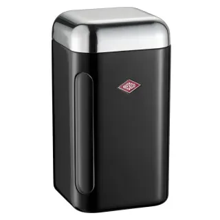 Wesco Vorratsdose, 1,65 Liter, Eckige Dose aus lebensmittelechtem Kunststoff, Farbe: schwarz