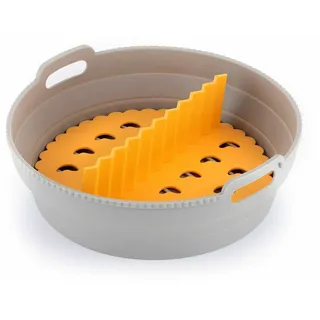 InnovaGoods Faltbarer Silikonkorb für Heißluftfritteusen Fliynner Innovagoods - Grau