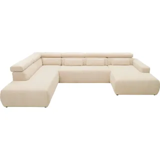 DOMO collection Wohnlandschaft Cord 3-Sitzer Beige