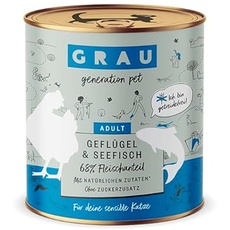 Grau – das Original – Nassfutter für Katzen - Geflügel & Seefisch, 1er Pack (1 x 800 g)