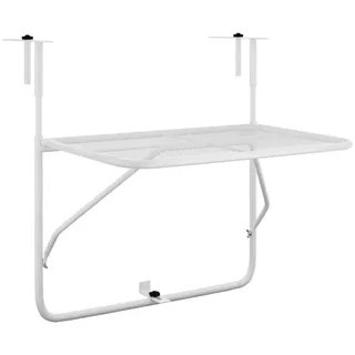 vidaXL Balkontisch 60 x 40 x 75 cm Weiß