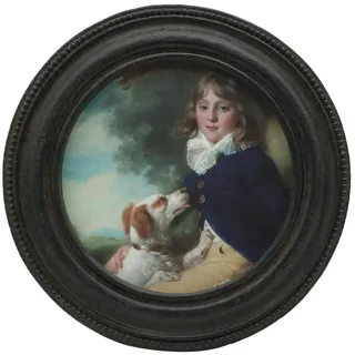 SYLVIA'S SHOP 7,6 x 7,6 cm kleiner runder Vintage-Bilderrahmen, Mini-Antik-Schwarz-Grau, verzierter Kreis, Fotorahmen, für Tischplatte und Wanddekoration, Retro-Heimdekoration, altmodische