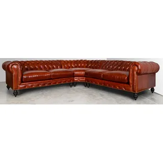 JV Möebel "Chesterfield Ecksofa" Wohnlandschaft 245 x 245 cm - Braun