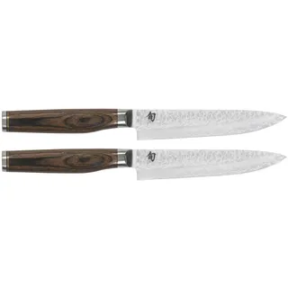 KAI Shun Premier Tim Mälzer Messerset 13 cm 2-tlg. Pakkaholz/Braun
