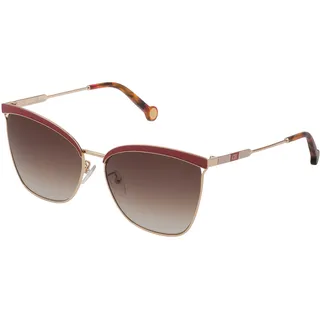 Carolina Herrera Damen She140 Sonnenbrille, Rot 0375 und Metall Roségold