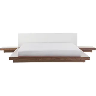 Beliani Bett mit Lattenrost 180x200 cm Heller Holzfarbton Zen / Hellbraun - Holzwerkstoff , 180x200 cm , Schlafzimmer, Betten
