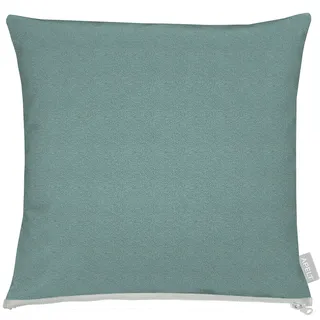 Dekokissen APELT "Ciao", blau (petrol, unifarben), B:46cm L:46cm, Obermaterial: 90% Baumwolle, 10% Polyester, Dekokissen_Sitzkissen_Kissenhüllen, Dekokissen