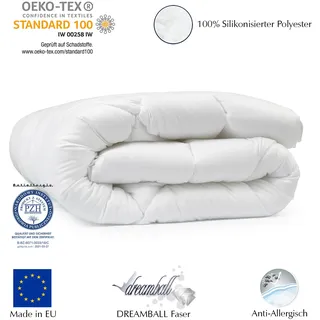 Heimtextilien Bettdecke 135x200 4 Jahreszeiten | Steppdecken bezug: 100% mikrofaser | Allergiker bettwäsche mit | Füllung: 1000