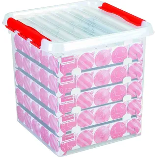 Sunware Aufbewahrungsbox Weihnachtskugeln 38L transparent mit Clipverschluss - Transparent