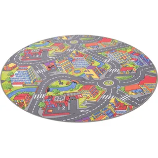 Snapstyle Snapstyle, Spielteppich + Spielmatte, Kinder Spiel Teppich Little Town 3D Rund (Rund)