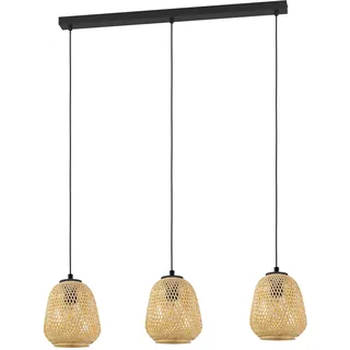EGLO Dembleby 3-flg. Ø 20 cm rund Holz beige