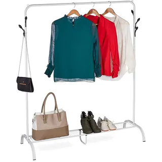 Relaxdays Garderobenständer Relaxdays 145 x 132 x 44 cm Weiß