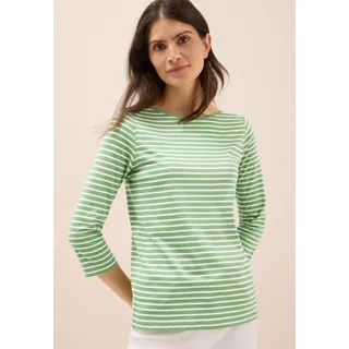 Cecil 3/4-Arm-Shirt mit Streifen Muster, grün