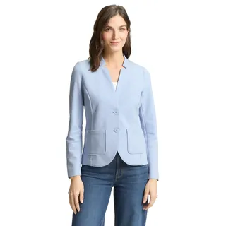 TOM TAILOR Damen 1038703 Basic Ottoman Blazer mit Taschen, 36520 - Kentucky Blue Melange, XL