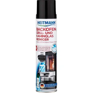 HEITMANN Backofen-, Grill- und Kaminglas Reiniger | Kraftvolle Reinigung für hartnäckige Verschmutzungen | Effektiv gegen Fett, Eingebranntes & Ruß | Anwendbar im kalten & warmen Backofen | 400 ml