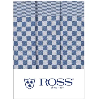 Ross 3er Pack Baumwoll-Geschirrtücher Gebild blau 45x65 cm