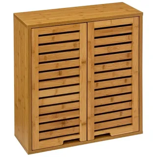 Wandschrank Badschrank Bambus braun 51,5x58,5x20cm Hängeschrank Badezimmer