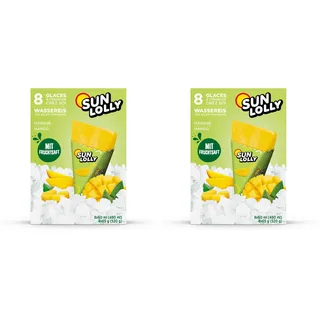 Sun Lolly Wassereis Mango (8 x 60ml) (Packung mit 2)