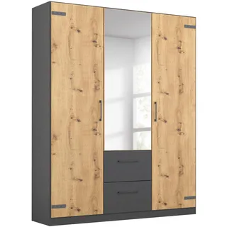 Rauch Drehtürenschrank Holmes 136 x 197 x 54 cm Grau