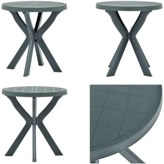 vidaXL Bistrotisch Grün Ø70 cm Kunststoff - Gartentisch - Gartentische - Bistrotisch - Bistrotische - Grün