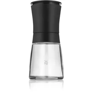 WMF Trend Salzmühle Pfeffermühle Keramikmahlwerk 14 cm, unbefüllt, Gewürzmühle, Grinder, Pfeffer und Salzmühle für grobes Salz, Kunststoff, Glas, schwarz