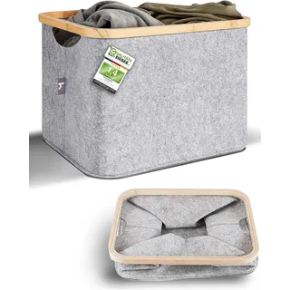 HENNEZ Aufbewahrungskorb kompatibel für IKEA KALLAX Regal 40 l 40 x 30 x 20 cm grau