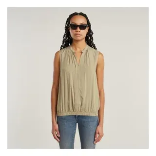 G-Star für Damen. D24453-D923-C626 Stehkragen taupefarbene Bluse (L), Lässig, Viskose, Ärmellos / Hosenträger