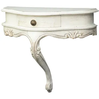 Biscottini - Wandregal aus Holz mit antikweißem Finish - L 43 x T 21 x H 39 cm - Eckregal für die Küche - Made in Italy - Regal