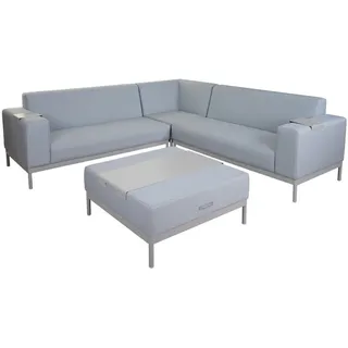 MCW Alu-Garten-Garnitur Hellblau , Textil , Gartenmöbel, Gartengarnituren, Gartenmöbel-Sets