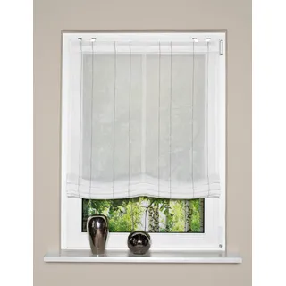 HOME WOHNIDEEN Raffrollo »MARLENE« mit Klettschiene freihängend Raffrollo, Flexoschiene und Klettband, grau