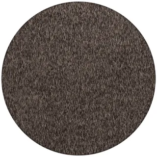 Novel Flachwebeteppich , Braun , Textil , Uni , rund , Oeko-Tex® Standard 100 , pflegeleicht , Teppiche und Böden, Teppiche, Runde Teppiche