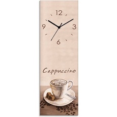 Bild von Wanduhr »Cappuccino - Kaffee«, wahlweise mit Quarz- oder Funkuhrwerk, lautlos ohne Tickgeräusche, beige