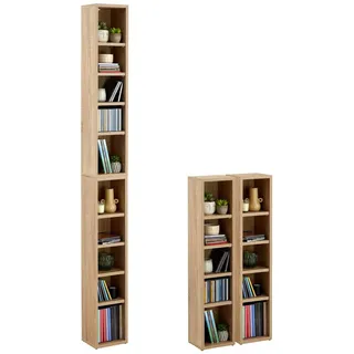 CARO-Möbel CD-Regal 20 x 186 x 17 cm Braun
