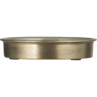 IB Laursen Kerzen Tablett Untersetzer Teller schwarz Ø 14 rund Metall gold grau - Gold, Grau