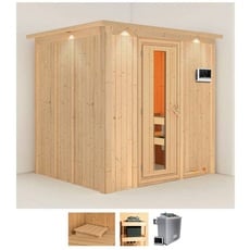 Bild von Sauna »Solida«, (Set), 9 KW-Ofen mit externer Steuerung beige