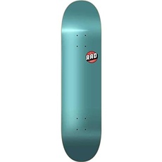 RAD Unisex – Erwachsene Blank Logo Skateboard, Teal Maple, 7.75"