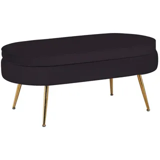 Clam oval schwarz/gold