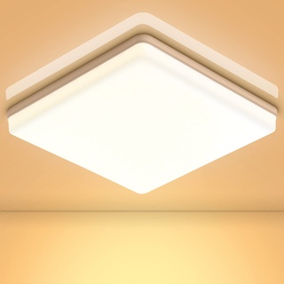 Dehobo LED Deckenleuchte Bad 48W, Deckenlampe Modern Warmweiß 3000K, Badezimmerlampe Quadratisch 4320LM Für Büro Lampe Schlafzimmer Leuchte Wohnzimmer Balkon Flur Küche Babyzimmer