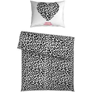 Esposa Bettwäsche , Schwarz, Weiß , Textil , Leoprint , 140x200 cm , pflegeleicht, atmungsaktiv , Heimtextilien, Bettwäsche & Leintücher, Bettwäsche, Satin-Bettwäsche