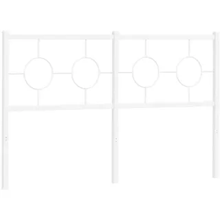 vidaXL Kopfteil Metall Weiß 140 cm