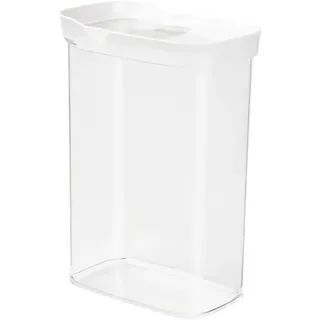 Emsa Frischhaltedose , Rot , Glas , 2,2 l , rechteckig , 9.9x23.0x16.0 cm , lebensmittelecht, luftdichter Verschluss, auslaufsicher, mikrowellengeeignet, stapelbar , Küchenzubehör, Vorratsbehälter, Frischhaltedosen