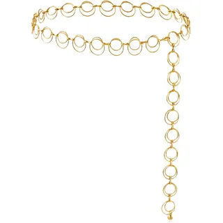Gürtel Gold,Damen Gürtel Gold,Golds Mode Taillengürtel Kettengürtel,Kettengürtel Verstellbare Taillenkette,Verstellbare Taillenkette aus Metall für Damen (L)
