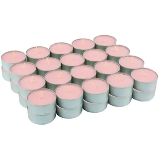 40 Stück Duftkerzen Teelichter Erdbeere mit Sahne Duft, Rosa Duftteelichter Erdbeere mit Sahne