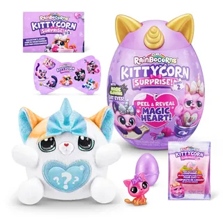 Rainbocorns Kittycorn Surprise Serie 7, exotische Katze – Plüsch zum Sammeln – 10 Überraschungen zum Auspacken, Schälen und Enthüllen von Herzen, Aufkleber, ab 3 Jahren (exotische Katze)